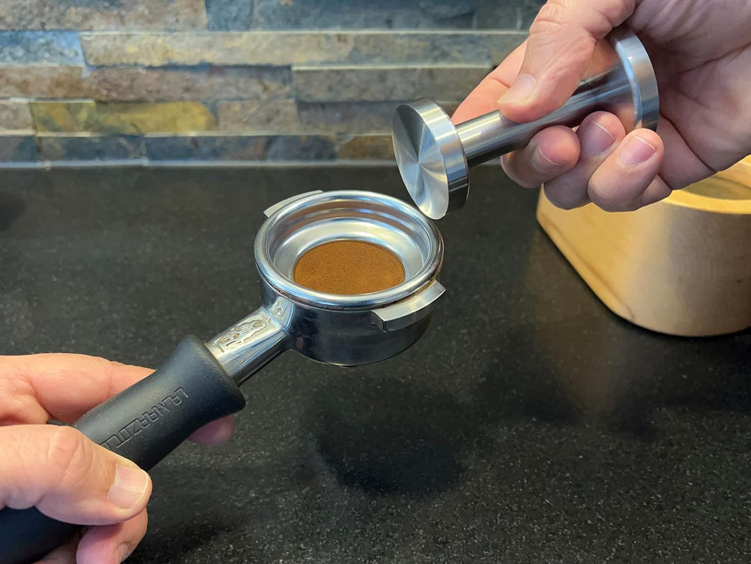 scarlet espresso | Tamper »LM1 DUO« 41 und 58/58,5mm inox CNC präzisionsgefertigt, Edelstahl, Profit