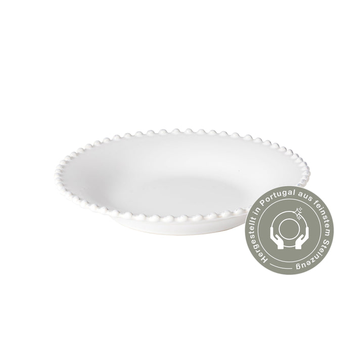 Costa Nova Pasta- und Suppenteller Pearl: Tiefer Steinzeug-Teller für Pasta und Suppe mit glänzender