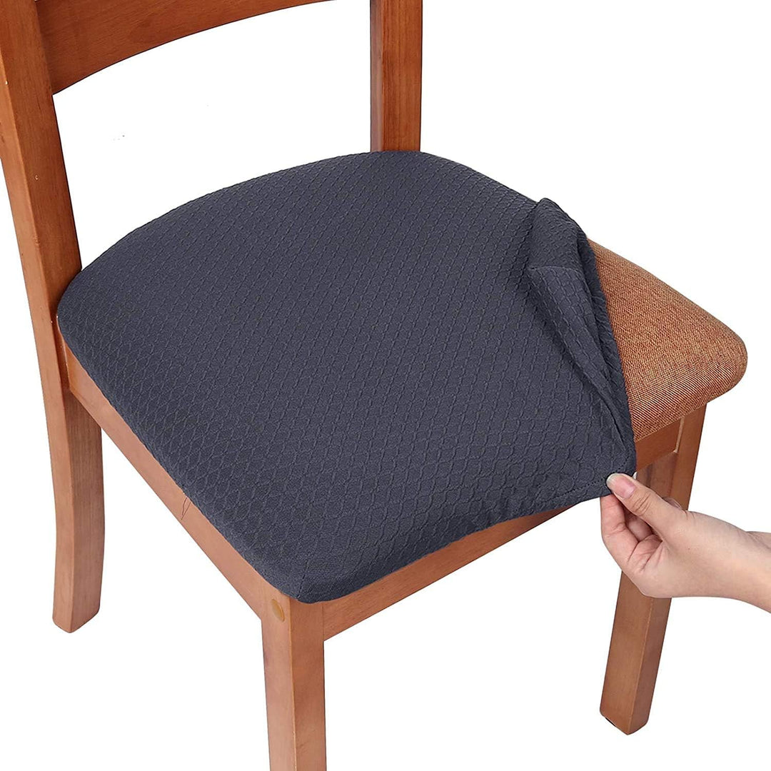 Homaxy Stretch Spandex Jacquard Esszimmerstuhl Sitzbezüge, herausnehmbarer waschbarer Anti-Staub Ess