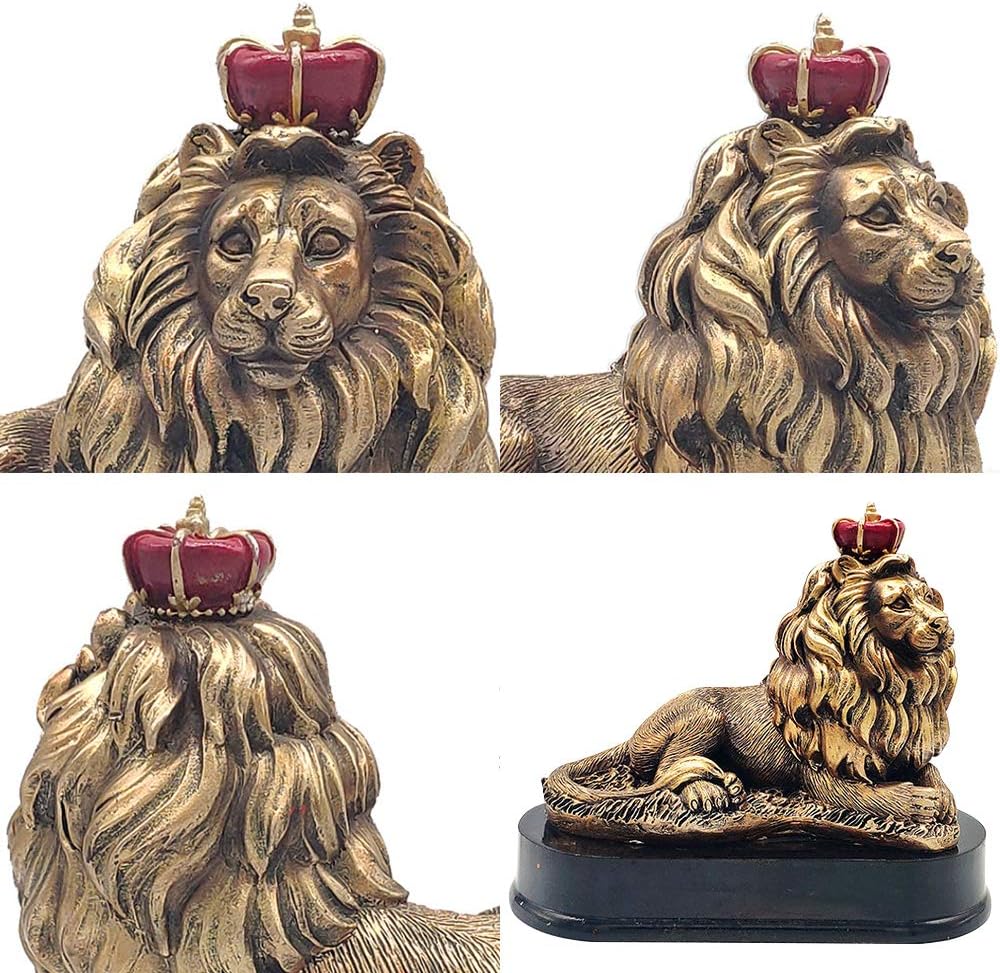 H&amp;W König der Löwen, Statue, 12,7 cm H Büro-Schreibtisch-Dekoration, nordischer Stil, Dekoration für