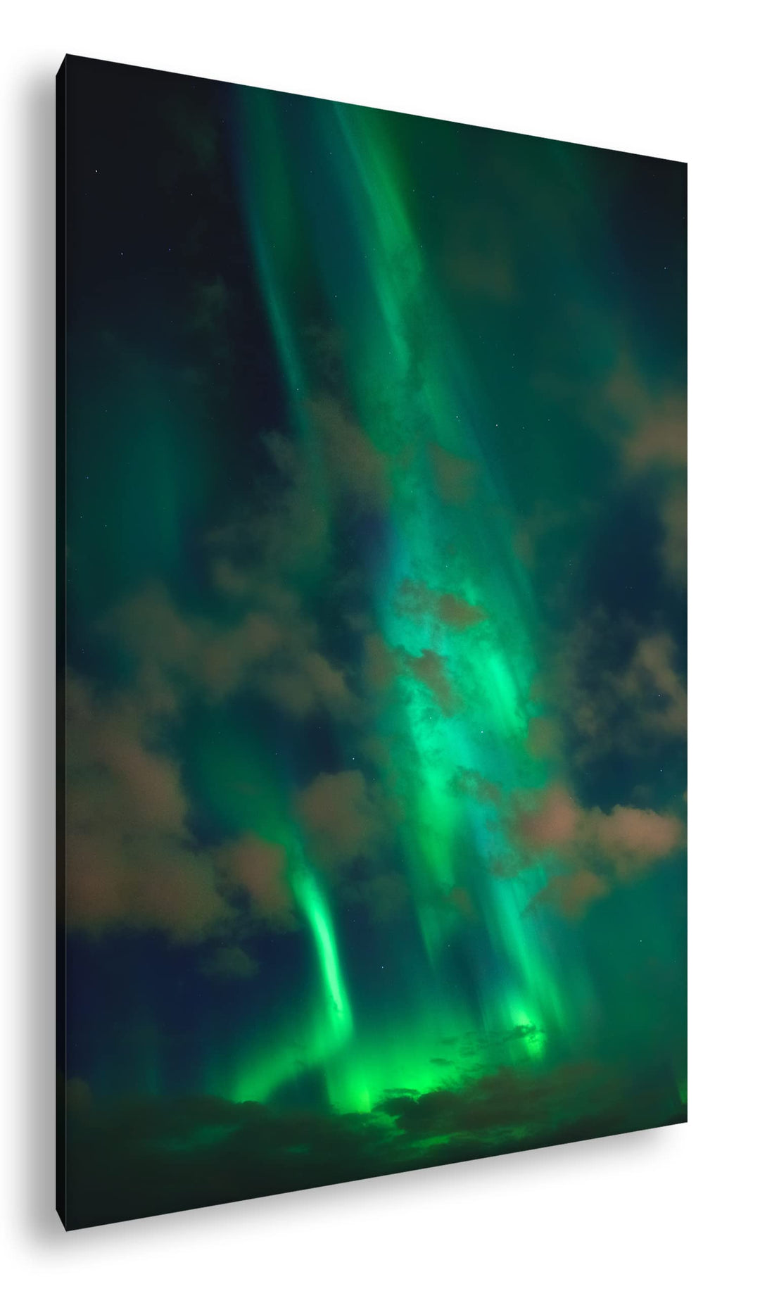 deyoli Aurora Borealis am Himmel Format:90x60 cm als Leinwandbild, Motiv fertig gerahmt auf Echtholz