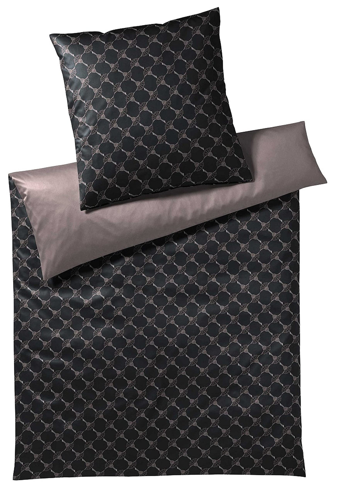 Joop! Bettwäsche Cornflower Double Shiny Black 1 Bettbezug 155 x 200 cm + 1 Kissenbezug 80 x 80 cm 1