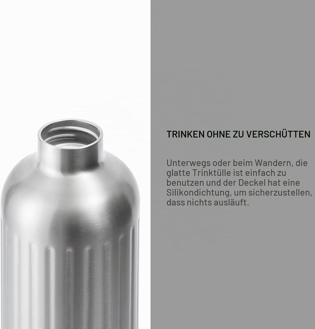 black+blum Explorer Isolierflasche, gross, olive, 850 ml 850 ML Olive, 850 ML Olive