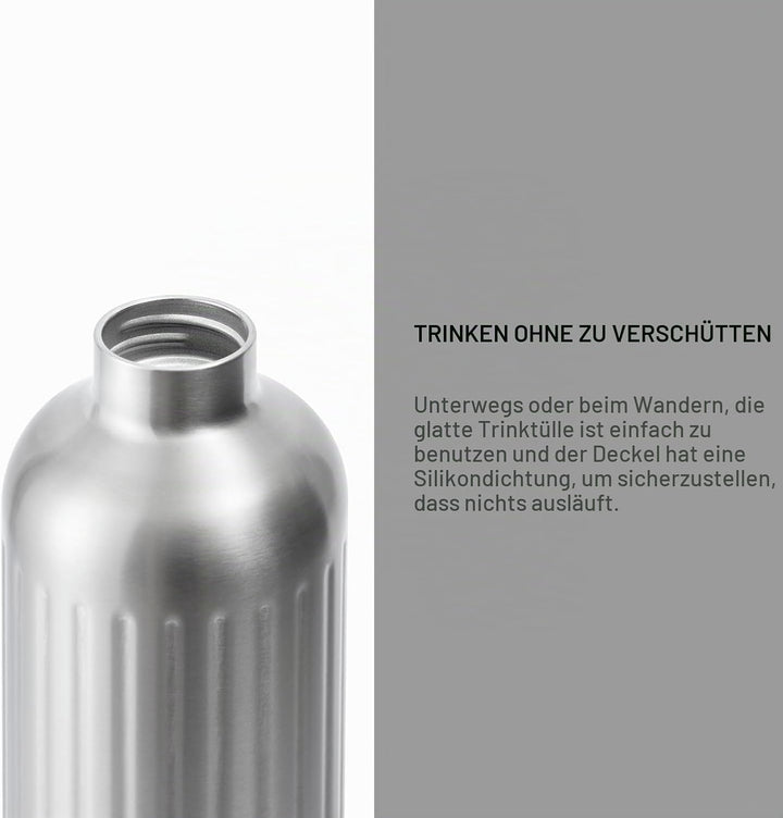 black+blum Explorer Isolierflasche, gross, olive, 850 ml 850 ML Olive, 850 ML Olive