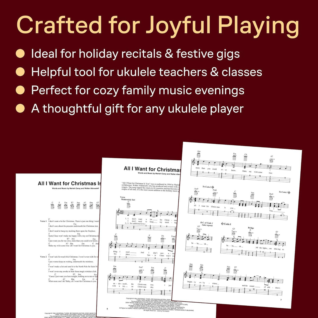 Christmas Songs for Solo Fingerstyle Ukulele: 25 Solo Arrangements With Tab, Taschenbuch