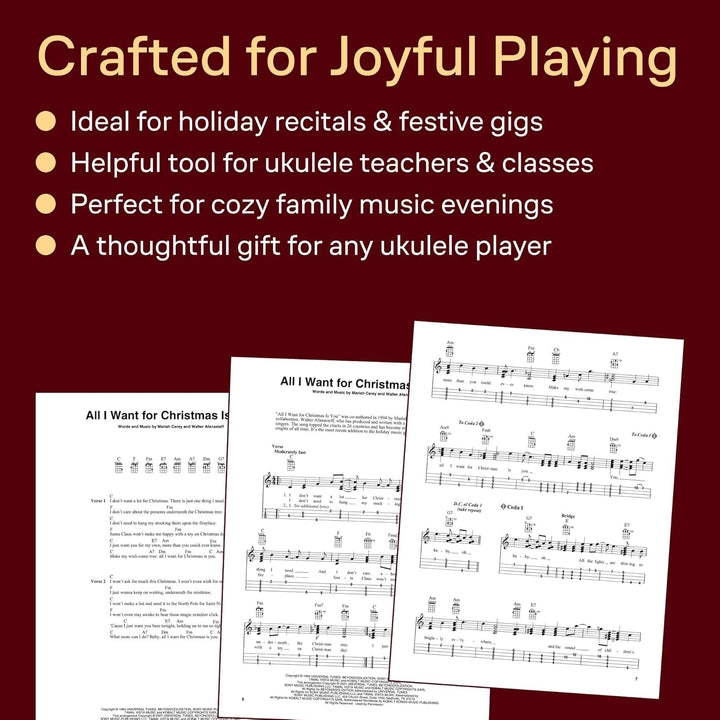 Christmas Songs for Solo Fingerstyle Ukulele: 25 Solo Arrangements With Tab, Taschenbuch