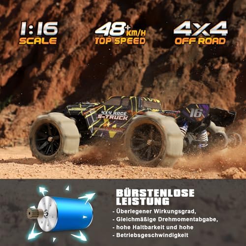 HAIBOXING 1:16 RC Autos Bündelung, enthält 16889 Brushed 36 KM/H Truck & 16890A Brushless 48 KM/H Hi