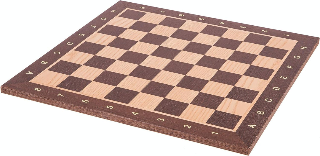 Square - Pro Schach Set Nr. 4 - WENGE - Schachbrett + Schachfiguren Staunton 4 + Kasten - Schachspie