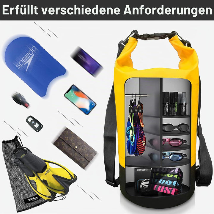 Dry Bag - 5L 10L 20L 30L Waterproof trockener Beutel/Sack wasserdichte Tasche mit Langem justierbare