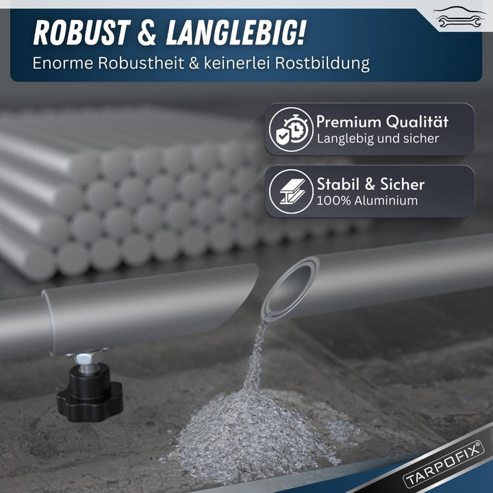 Tarpofix® Anhänger Planenbügel Flachplanenbügel 100-145 cm (1-4er Set) - Universell anpassbare Anhän
