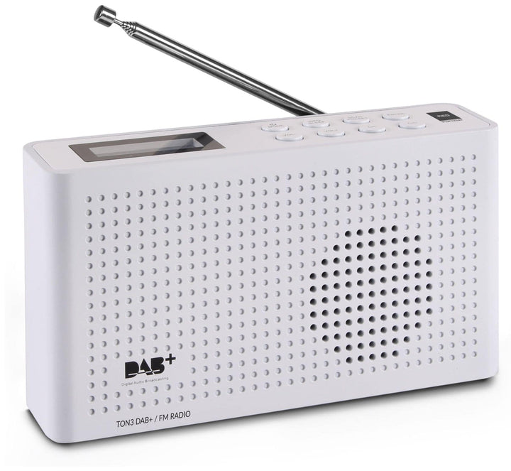 RED OPTICUM Ton 3 FM/ DAB/ DAB+ Radio weiss - Tragbares UKW Radio mit Lautsprecher & Kopfhöreranschl