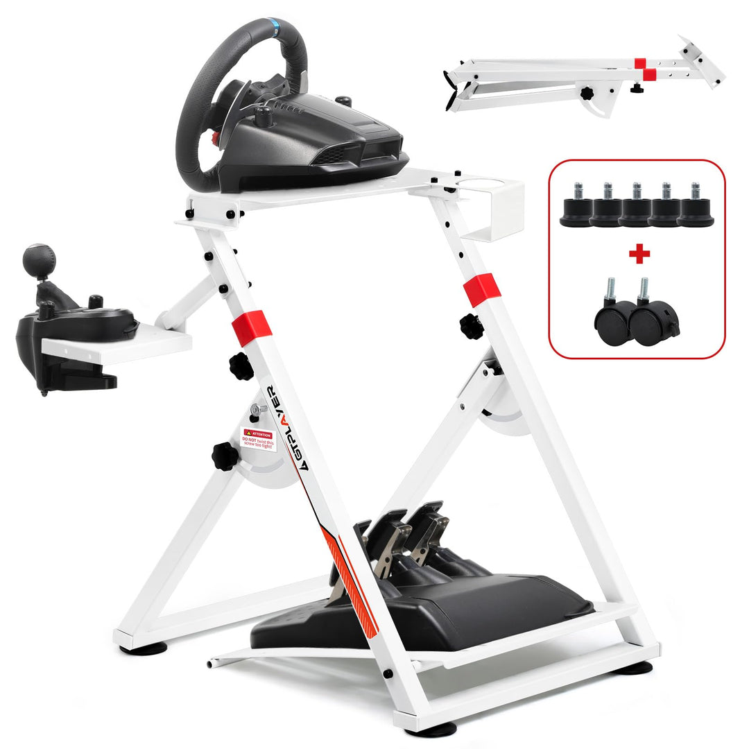 GTPLAYER Lenkradständer für Lenkrad Gaming Wheel Stand Racing Lenkradständer mit V1 V2 Schalthebelha