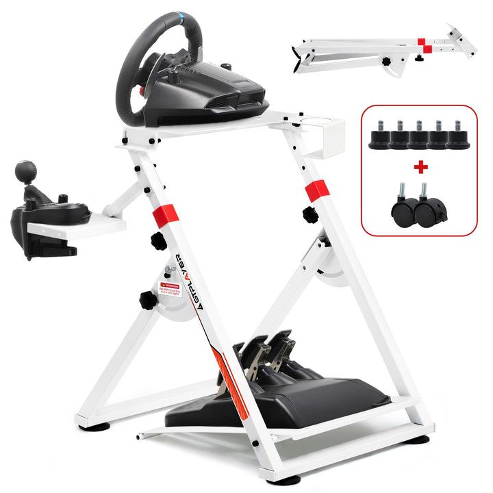 GTPLAYER Lenkradständer für Lenkrad Gaming Wheel Stand Racing Lenkradständer mit V1 V2 Schalthebelha