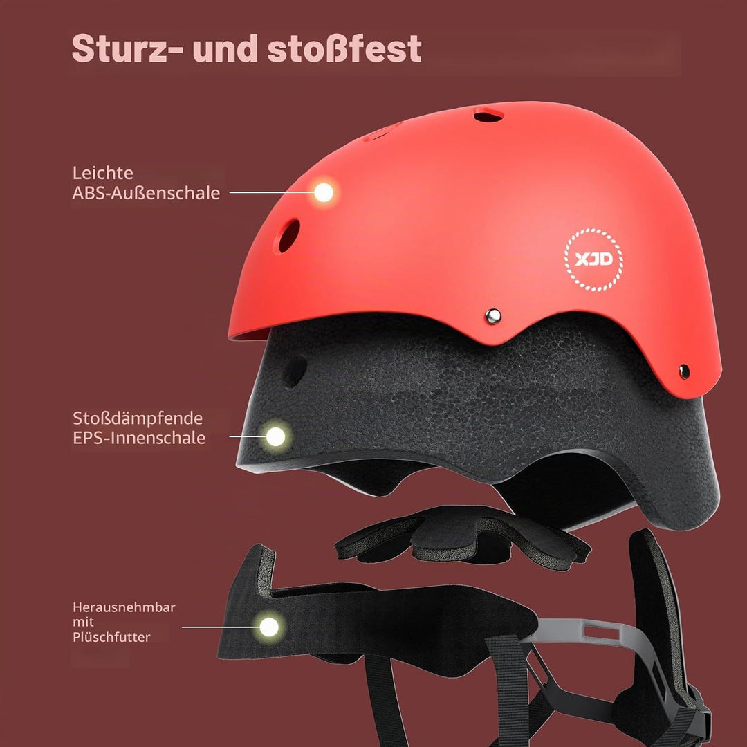 XJD Kinder Jugend Fahrradhelm Klassiker Kinderhelm CE-Zertifizierung für Multisport Fahrrad Klettern