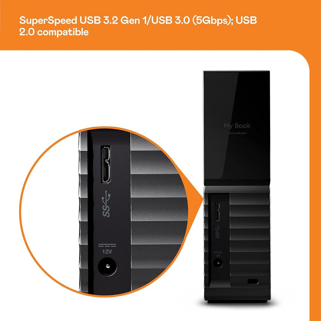 WD My Book 18 TB USB 3.0 Desktop-Festplatte mit Passwortschutz (Desktop-Speicher, Sicherungssoftware