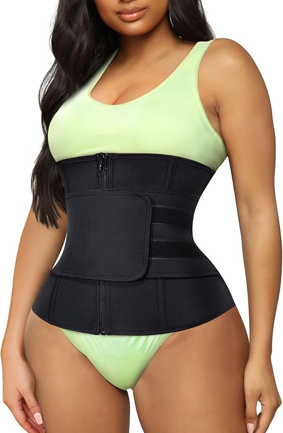 TrainingGirl Damen-Taillentrainer, Korsett, Bauchkontrolle, Workout, Schweissband, schlanker Bauchgü