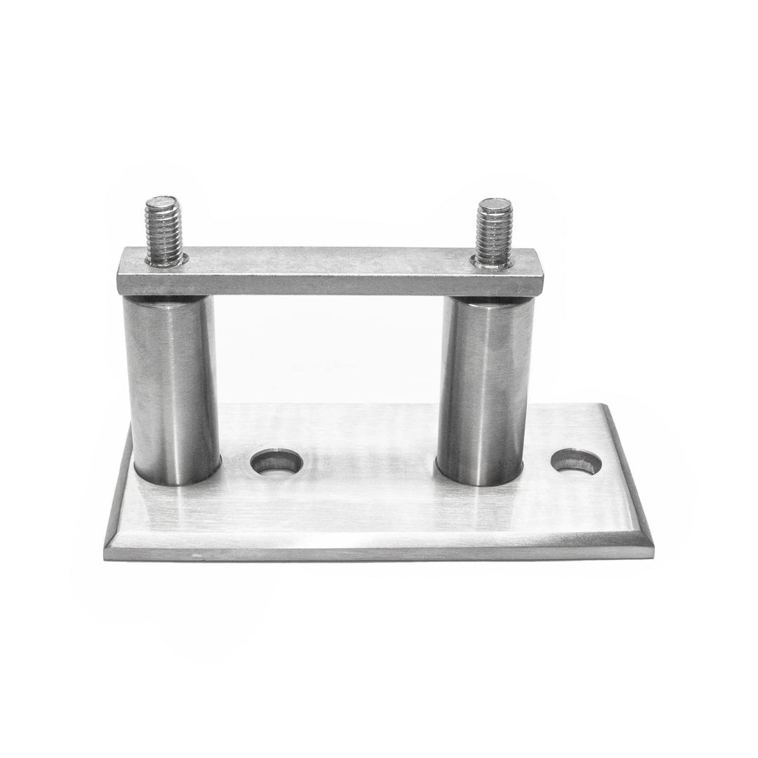 PRIOstahl Pfostenträger Pfostenhalter Wandanker Wandflansch Handlauf Bodenanker x 1 Halter Rechteck