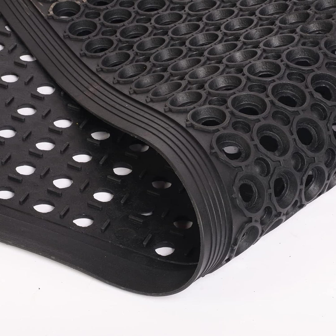ybaymy Gummimatte Ringgummimatte 90x150cm Schmutzfangmatte Ringmatte Aussenbereich Paddock Ringmatte