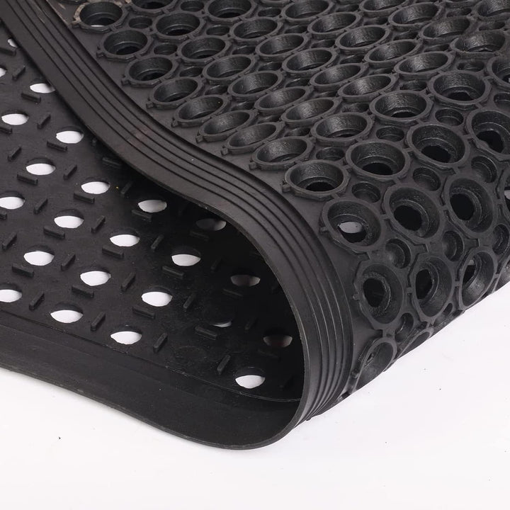 ybaymy Gummimatte Ringgummimatte 90x150cm Schmutzfangmatte Ringmatte Aussenbereich Paddock Ringmatte