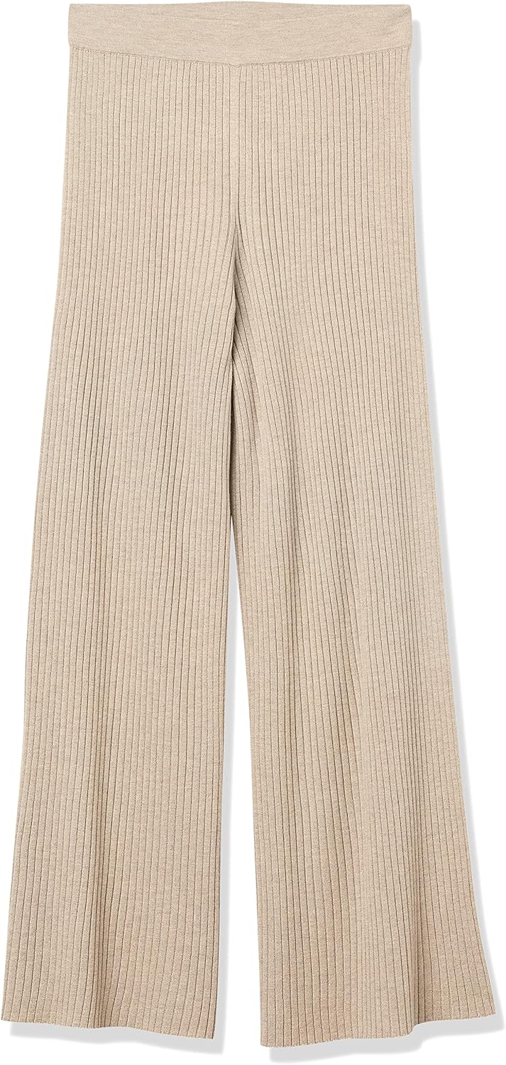 The Drop Damen Pants Catalina Pull-on Rib Sweater Pant XL Braun Meliert, XL Braun Meliert