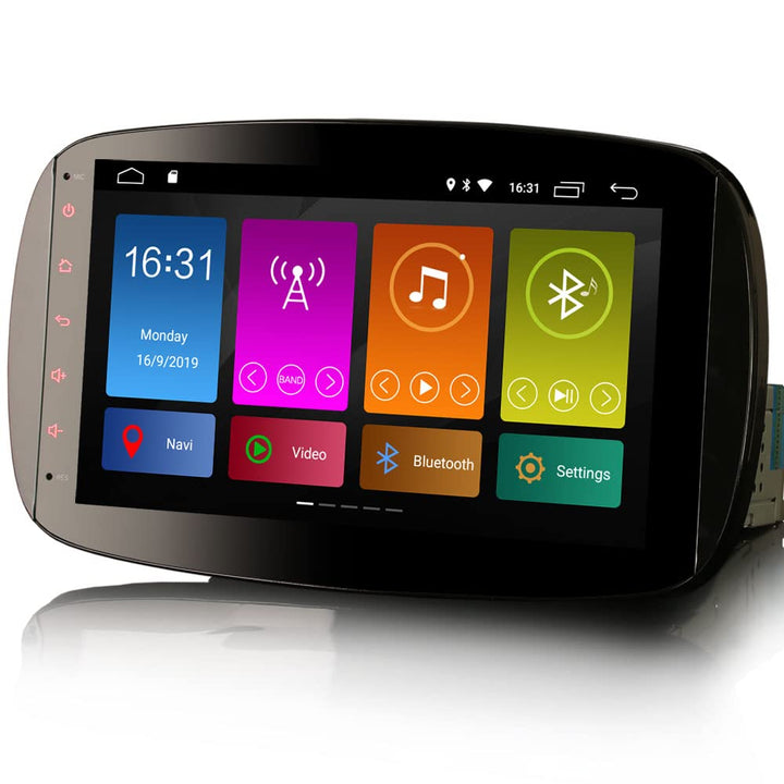 Erisin 9 Zoll Android 10 Autoradio mit Navi GPS für Mercedes-Benz Smart Eingebauter CarPlay DSP-Vers