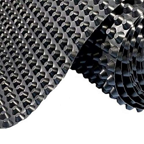 Noppenfolie 350g/m2 Grundmauerschutz Noppenbahn Mauerschutz (1m x 10m), 1m x 10m