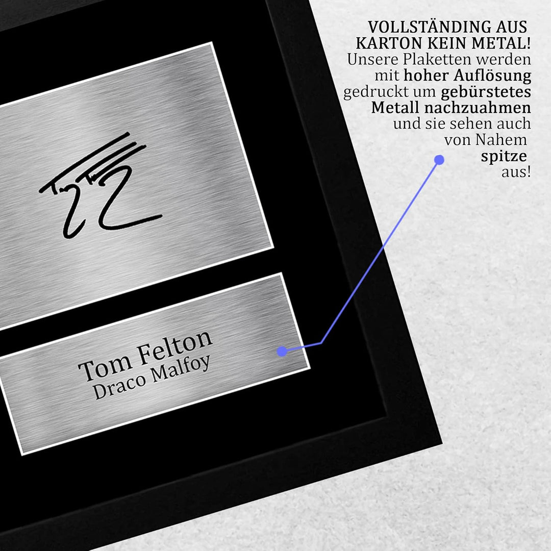 HWC Trading FR A4 Tom Felton Harry Potter Draco Malfoy Geschenke Gedrucktes Signiertes Autogramm-Bil
