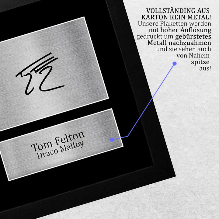 HWC Trading FR A4 Tom Felton Harry Potter Draco Malfoy Geschenke Gedrucktes Signiertes Autogramm-Bil