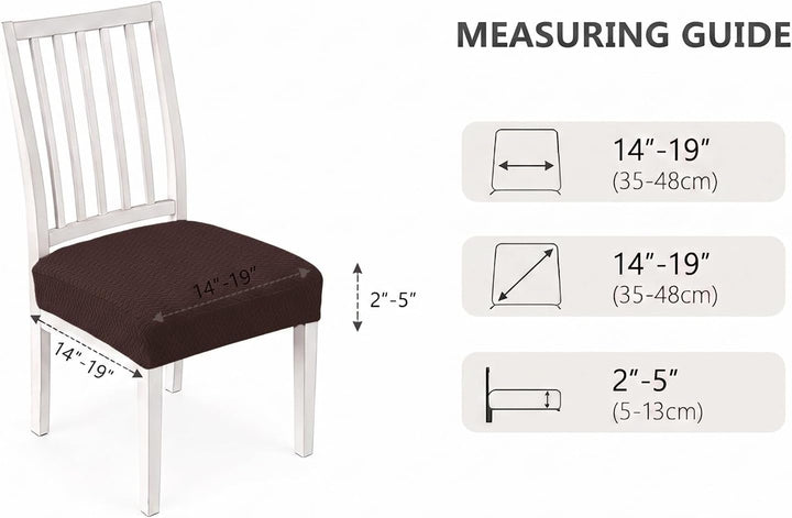 KELUINA Diamantgitter Jacquard wasserdichte Stuhl Sitzbezüge für Esszimmer Stretch Stuhl Sitzkissen