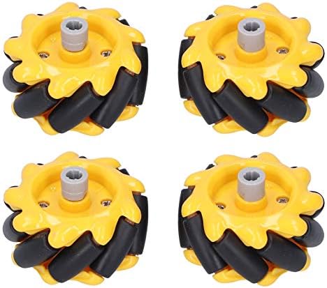 Eujgoov Mecanum-Rad, 48mm Omnidirektionales Rad Smart Robot Autozubehör DIY Spielzeugkomponenten(2 P