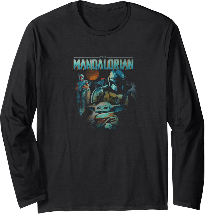 Star Wars The Mandalorian Bobas Back Langarmshirt