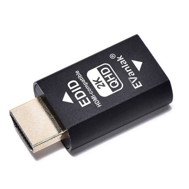 EVanlak Hdmi Edid Emulator Passthrough 3rd Generrtion Premium Aluminum Eliminated Emulator Adapter W