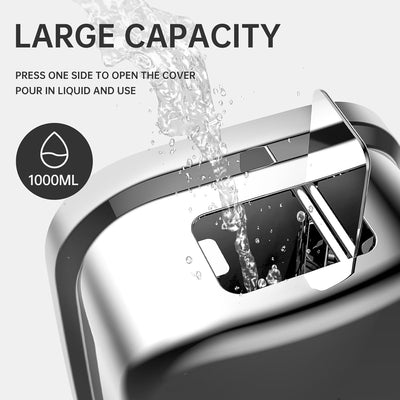 PLUSSEN Wall Mounted Soap Dispenser 1000 ml Stainless Steel Soap Dispenser Wall Mounted Hygienic Eas