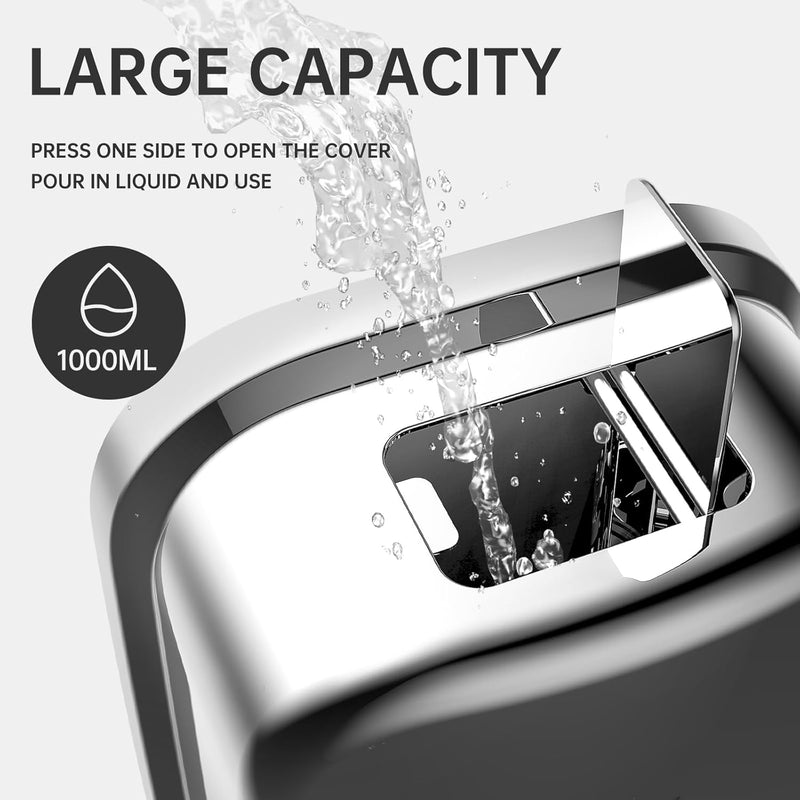 PLUSSEN Wall Mounted Soap Dispenser 1000 ml Stainless Steel Soap Dispenser Wall Mounted Hygienic Eas