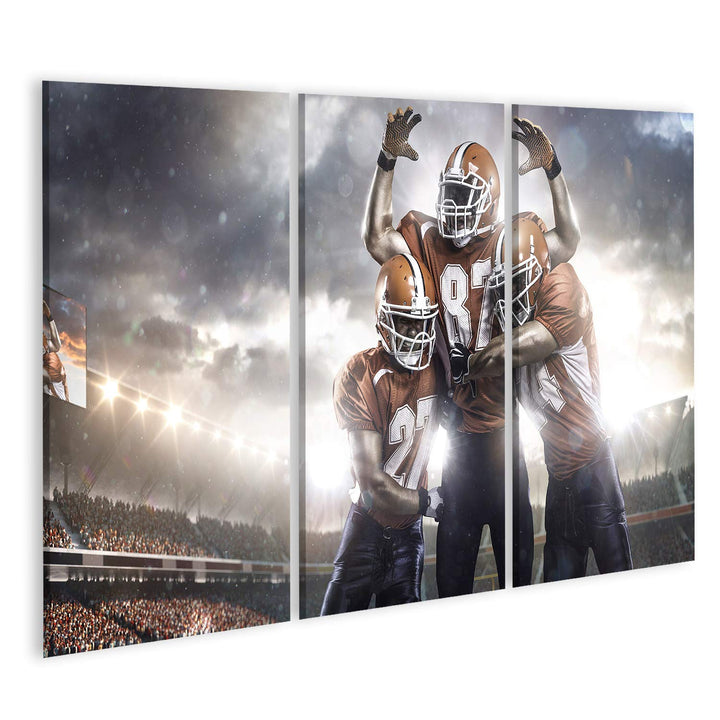 islandburner Bild auf Leinwand American Football Spieler In Aktion Kinderzimmer Jugendzimmer Bilder