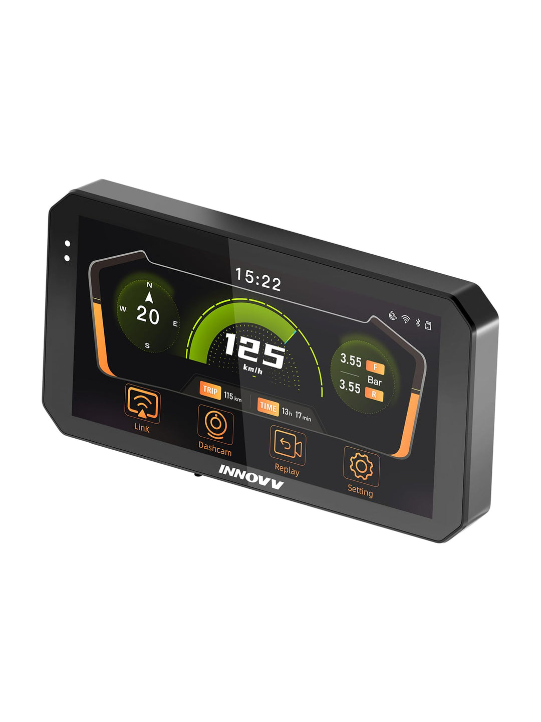N2 6-Zoll-Apple-Carplay-Bildschirm für Motorräder, Touchscreen, kabelloses Apple CarPlay- und Androi