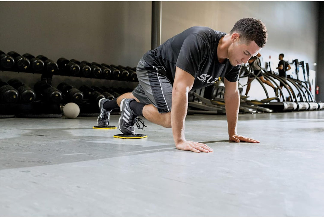 SKLZ 1862 Trainingspad Slidez 2er-Pack Trainingsgerät, gelb-Schwarz, One Size