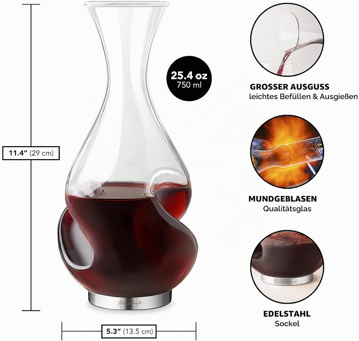 Dekanter "Fine Wine" für 0,7 l Einzigartige, Einzigartige
