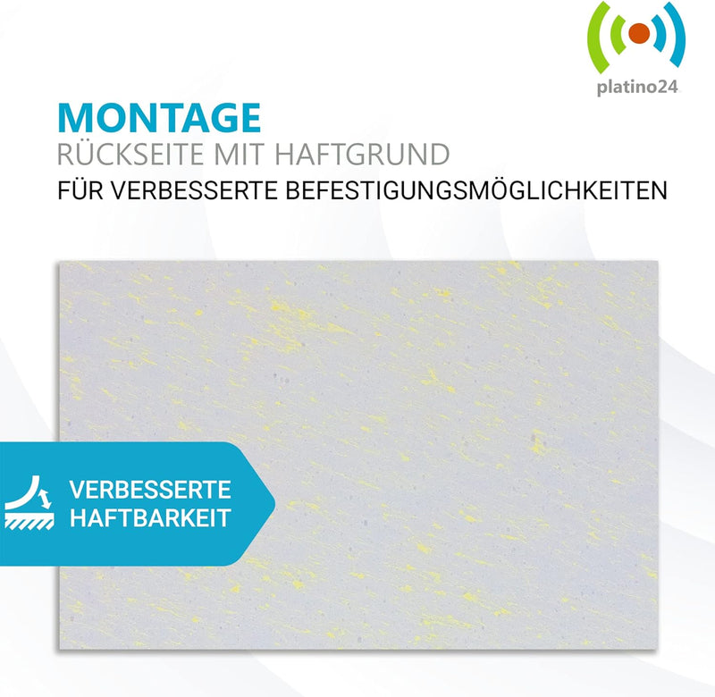 platino24 3D-Set Schallabsorber Colore aus Basotect G+ mit Akustikfilz, 6 Waben in Schwarz je Ø30cm,