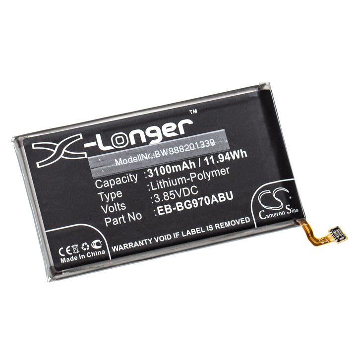 vhbw 1x Akku Ersatz für Samsung EB-BG970ABU für Handy Smartphone Telefon (3100 mAh, 3,85 V, Li-Polym