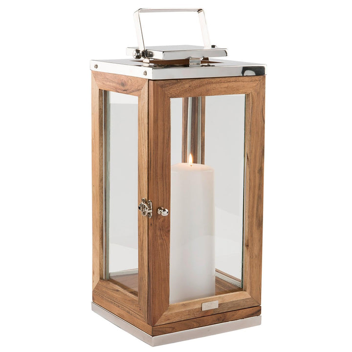 Fink Toledo Laterne, Glas, braun, 43cm