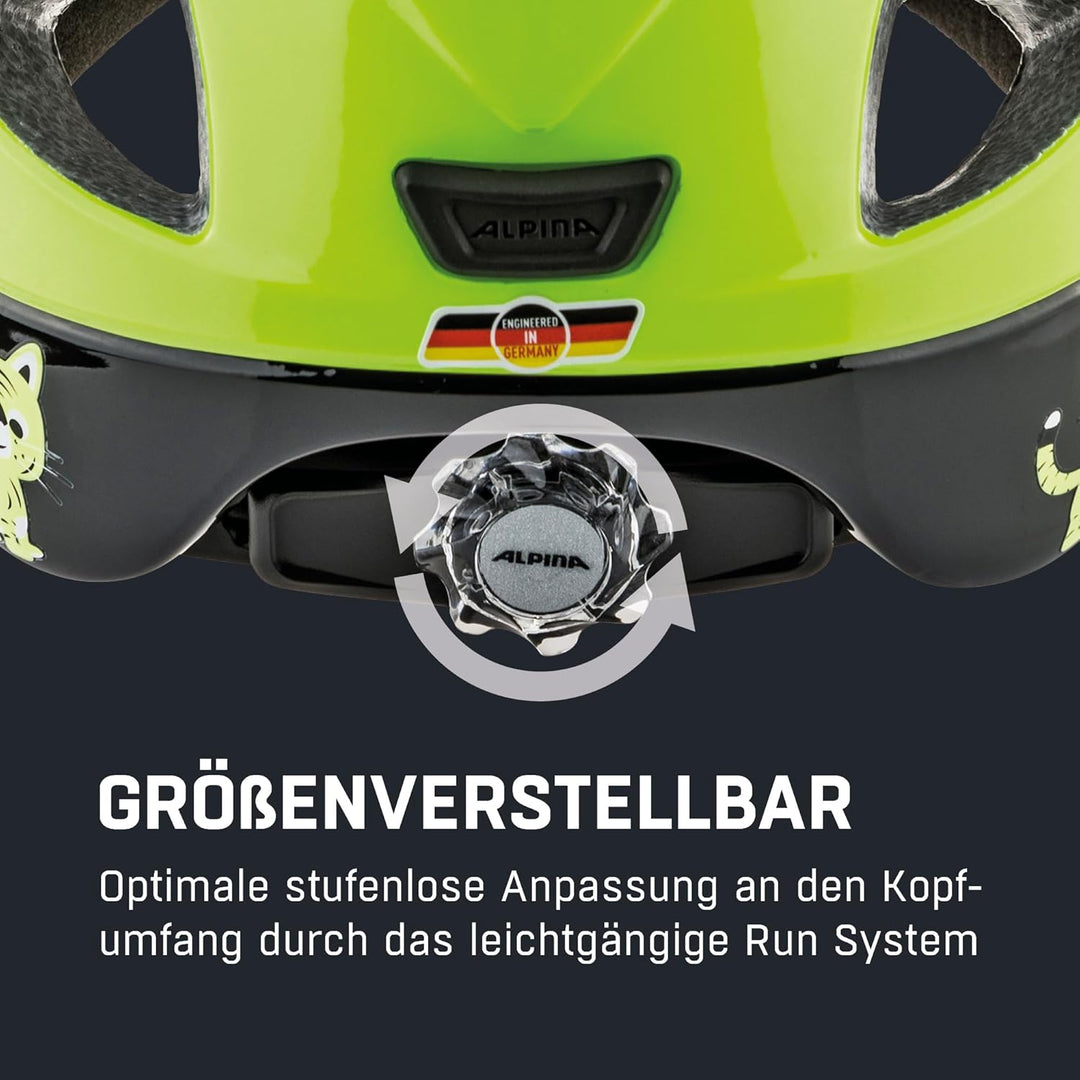 ALPINA XIMO Flash - Beleuchteter, Reflektierender, Leichter & Anpassbarer LED Fahrradhelm Für Kinder