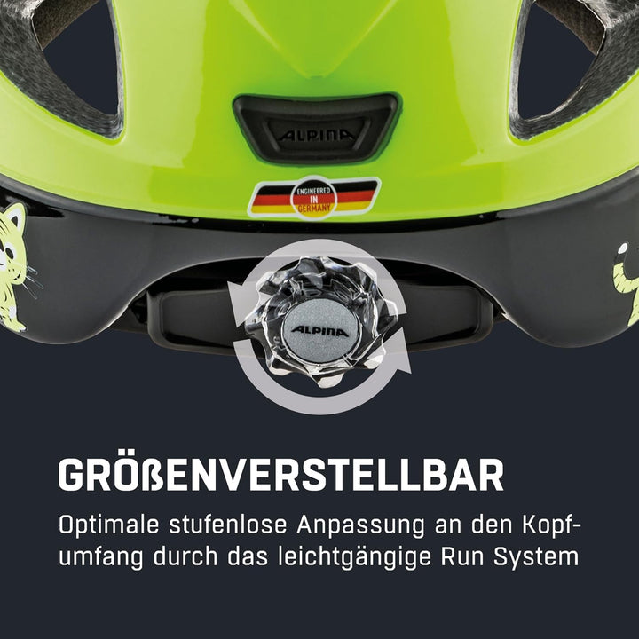 ALPINA XIMO Flash - Beleuchteter, Reflektierender, Leichter & Anpassbarer LED Fahrradhelm Für Kinder