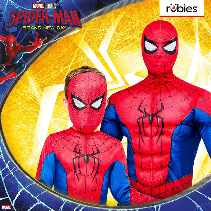 Rubies Offizielles Spider-Man-Delux-Kostüm, Erwachsenenkostüm, Herren-Kostüm, S