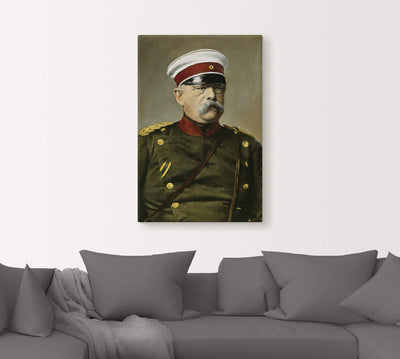 ARTland Leinwandbilder Wandbild Bild auf Leinwand 40x60 cm Wanddeko Otto von Bismarck Porträt Antik