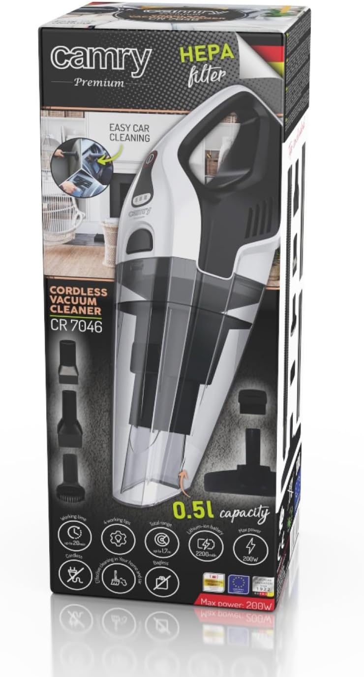 ADLER Camry beutelloser Staubsauger – 850 W Leistung, 4 l Fassungsvermögen, Blau
