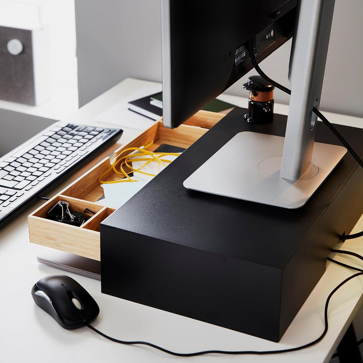 IKEA ELLOVEN Monitorständer mit Schublade, Anthrazit