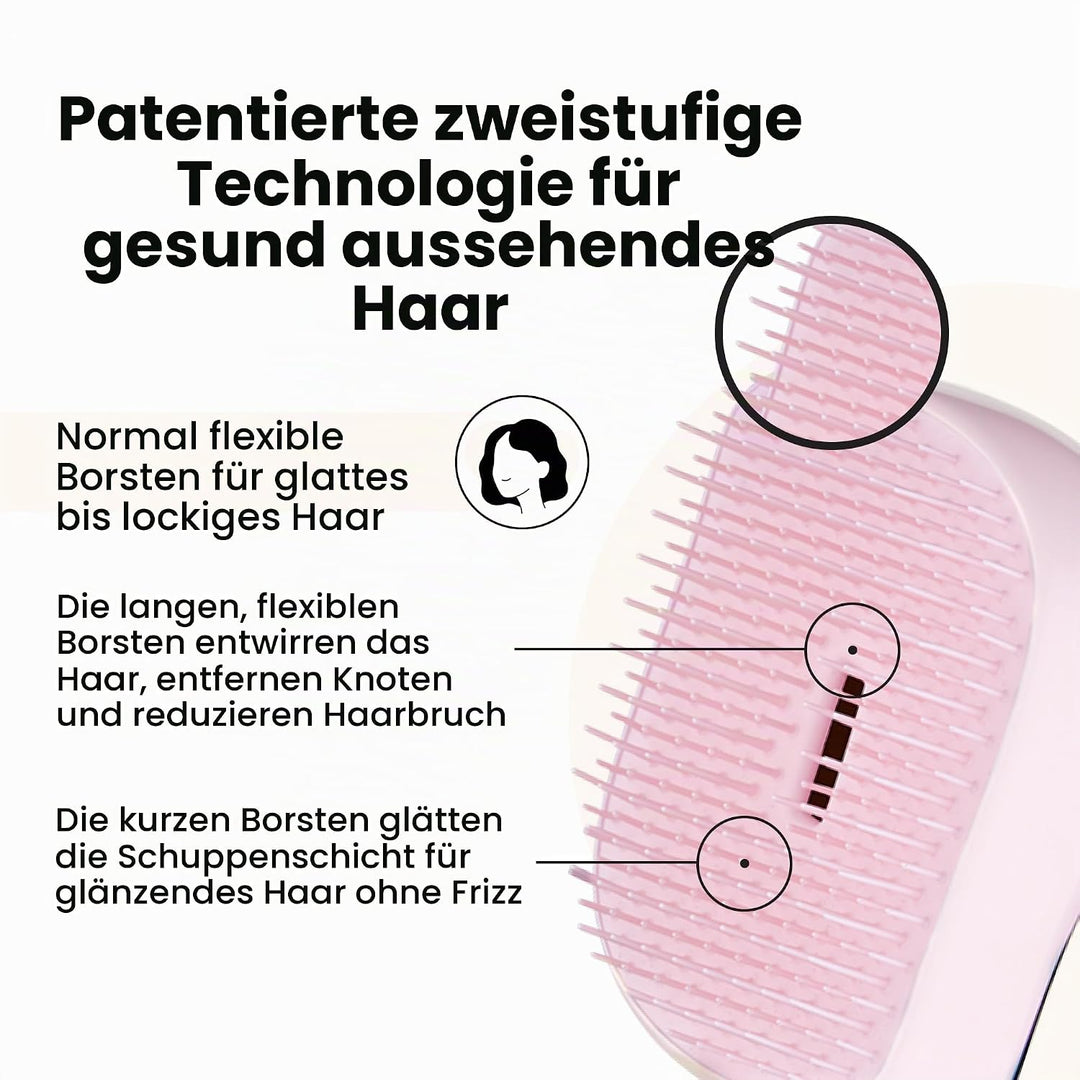 Tangle Teezer Haarbürste Compact Styler Pearlescent Matte - Kompakte Bürste für unterwegs - Entwirre