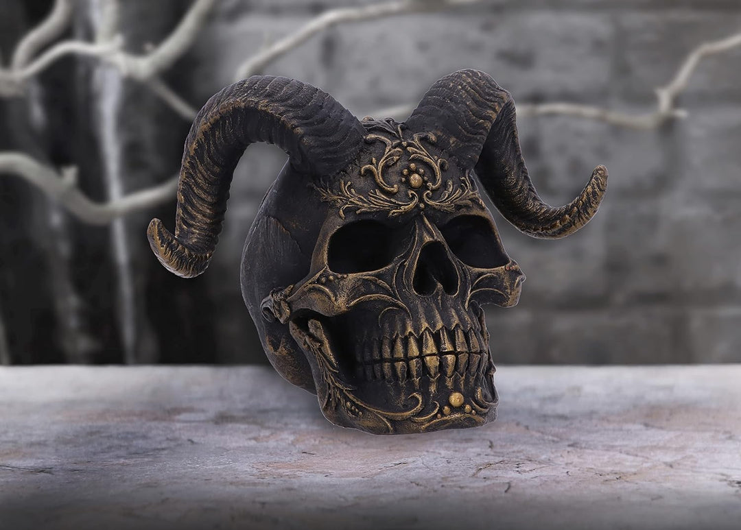 Nemesis Now Diabolus Totenkopf, schwarz, 18 cm