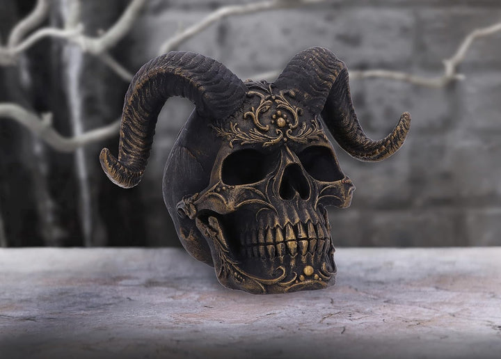 Nemesis Now Diabolus Totenkopf, schwarz, 18 cm